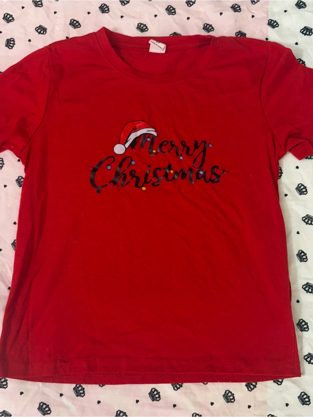 Merry Christmas Kids' Red Holiday Tee
